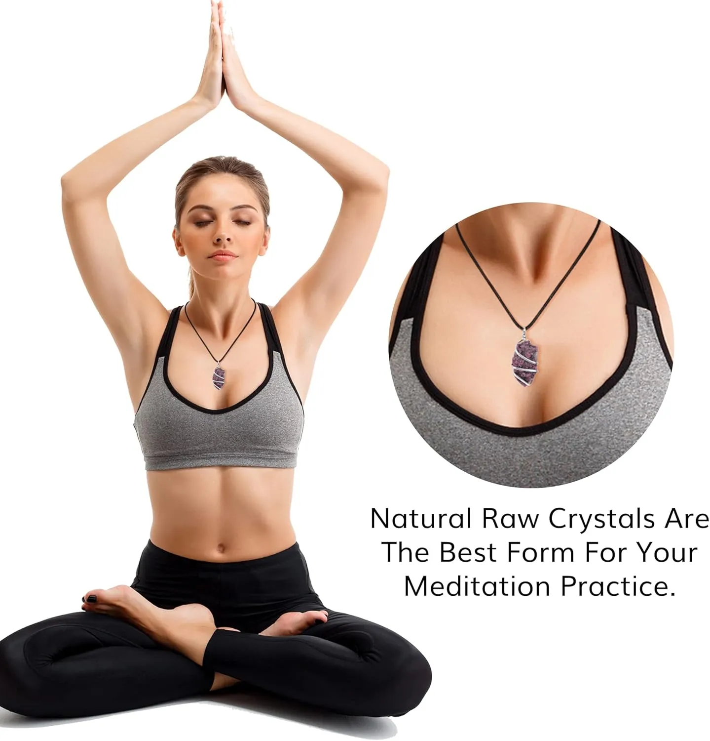 YATSKIA Black Tourmaline Necklace - Tourmaline Necklace - Healing Spiritual Crystal Necklaces - Black Tourmaline Jewelry - Raw Crystal Necklace Pendant