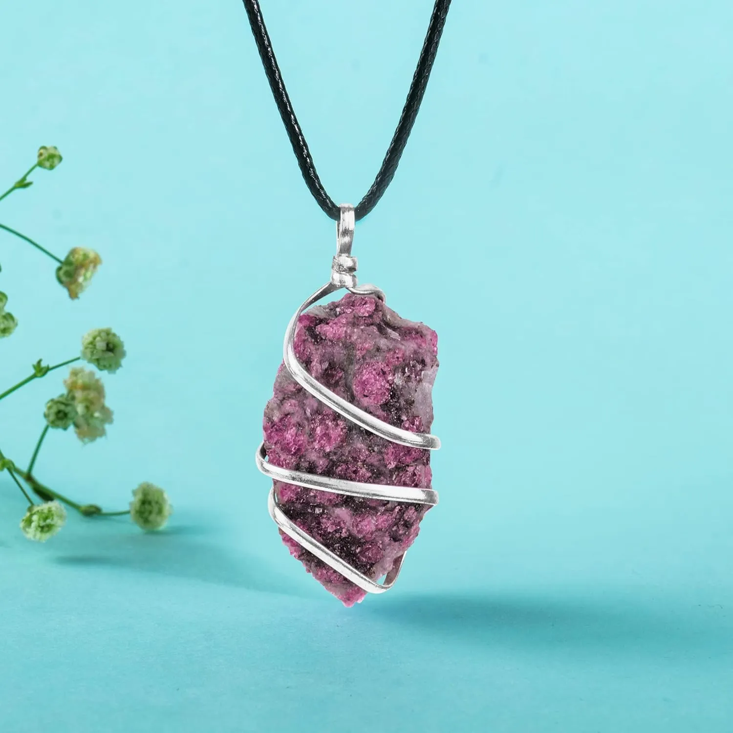YATSKIA Black Tourmaline Necklace - Tourmaline Necklace - Healing Spiritual Crystal Necklaces - Black Tourmaline Jewelry - Raw Crystal Necklace Pendant