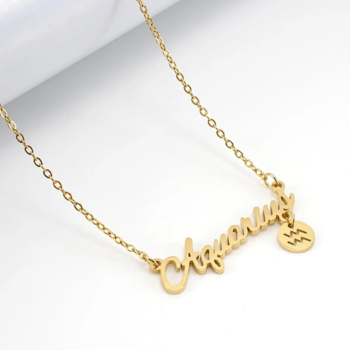 Zodiac Constellation Horoscope Pendant Necklaces Gold Plated Astrology Necklaces for Women Best Gift for birthday Jewelry New Year Mothers day Christmas wedding