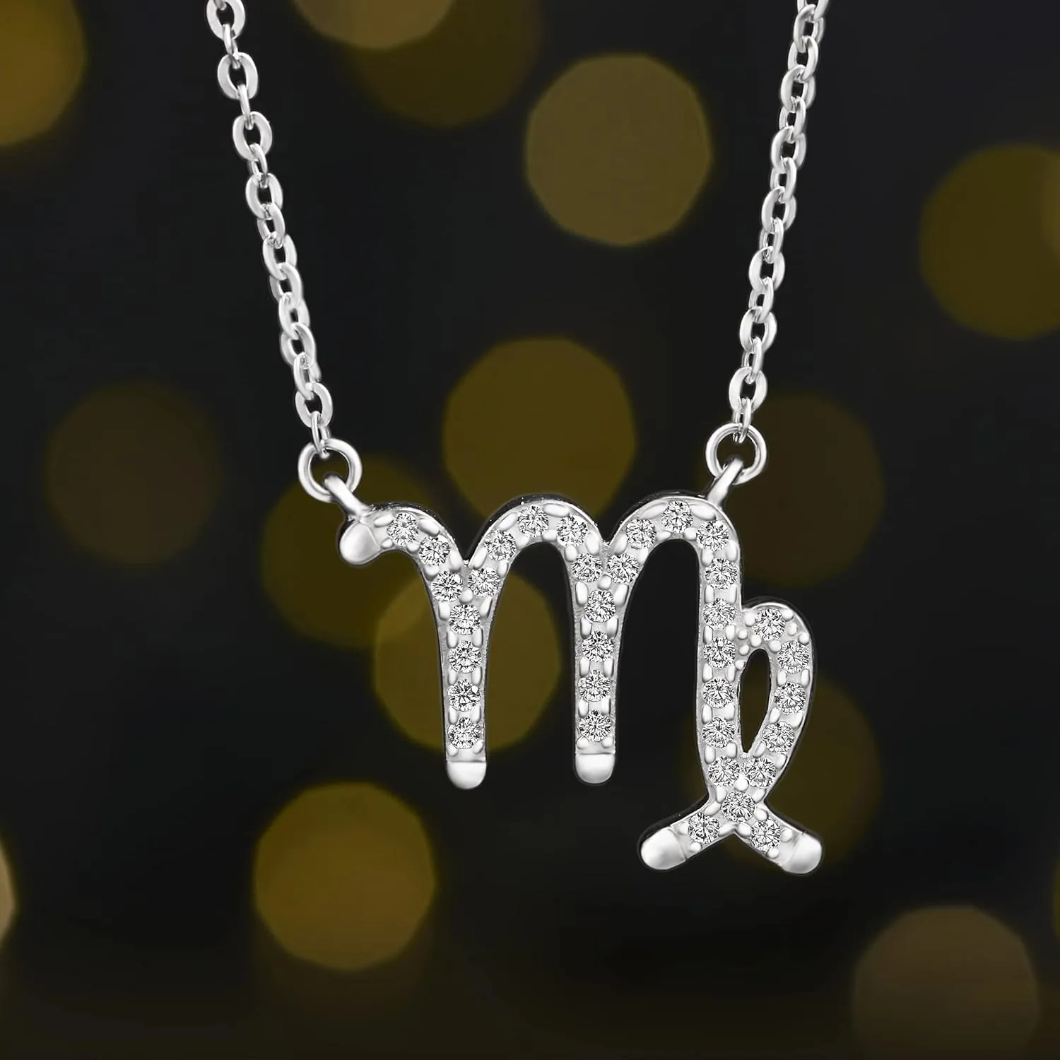 Zodiac Necklaces for Women Sterling Silver, 12 Horoscope Constellation Zodiac Sign Necklace, 18" - 20" Polo Chain Zodiac Jewelry Celestial Necklace, Birth Year Necklace