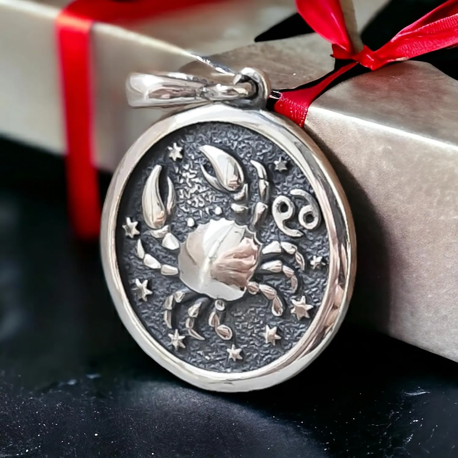 Zodiac Sign Pendant Necklace 925 Sterling Silver Horoscope Medallion Coin Disc Choker Charm Constellation Astrology Jewelry for Men Women